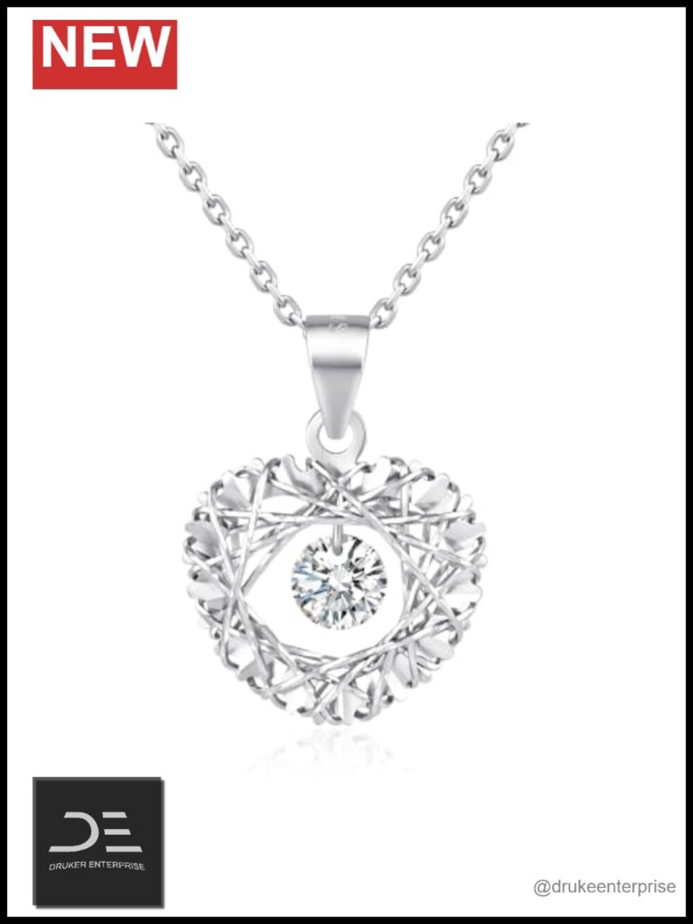 Sterling Silver Hand Woven Sunburst Pattern Necklace